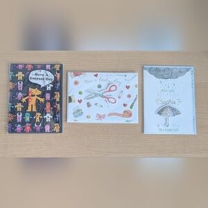 Set of 3 Greeting Cards & Envelopes